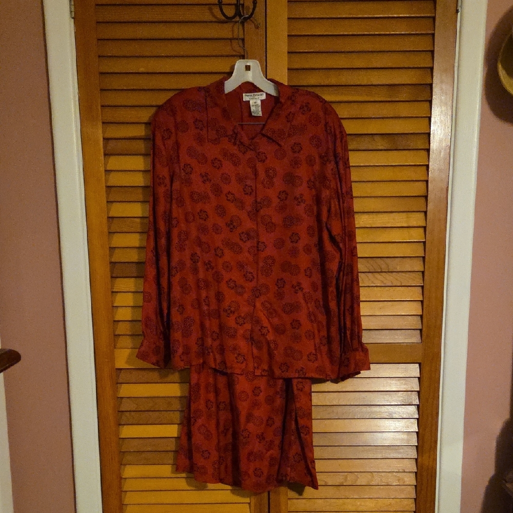 Rena Rowan Red Skirt Set